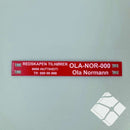 Teine merkeskilt f/tau og 4 hull, rød/hvit