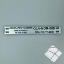 Teine merkeskilt f/tau og 4 hull, grå/sort