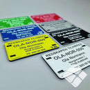 Teinemerke & redskapsmerke med 4 hull, grå/sort