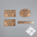 Teinemerke & redskapsmerke med 4 hull, kobber/sort