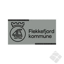 Flekkefjord kommune bryst logo, sort