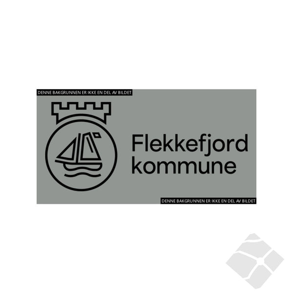 Flekkefjord kommune bryst logo, sort