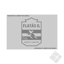 Flatås emblem langrenn bryst , refleks grå
