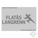 Flatås Langrenn rygglogo, refleks grå