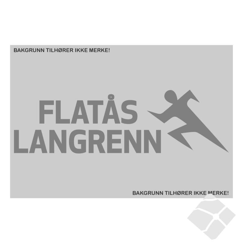 Flatås Langrenn rygglogo, refleks grå