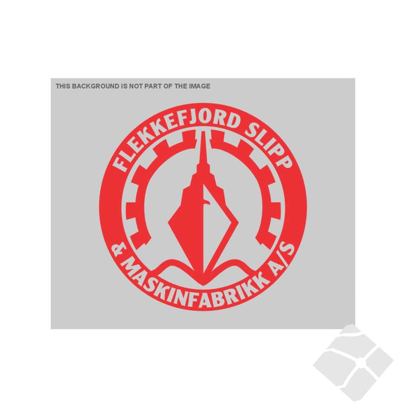 Flekkefjord Slipp logo bryst, rød