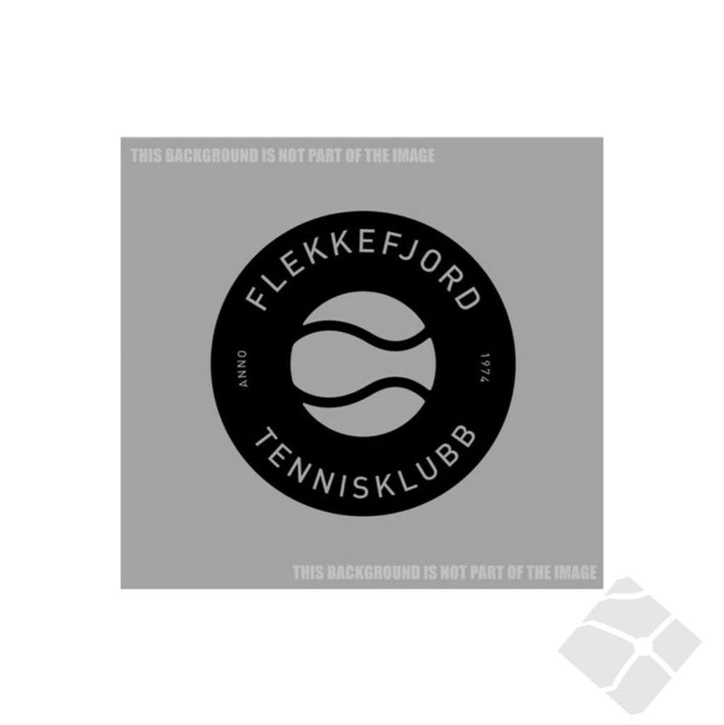 Flekkefjord Tennisklubb bryst logo, sort