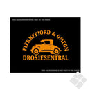 Fl.Fjord & omegn Drosjesentral bryst logo, orange 144