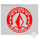 Flekkefjord Slipp logo rygg, rød