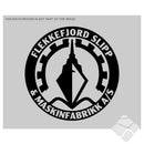 Flekkefjord Slipp logo rygg, sort