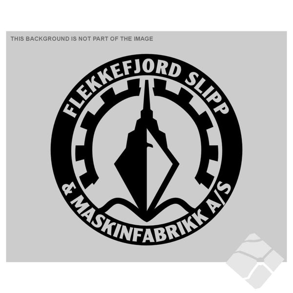 Flekkefjord Slipp logo rygg, sort