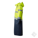 Regnfrakk i synlighet KL.3, safety gul/marine