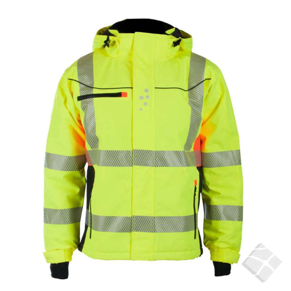 Vinterjakke gjøvik HIghVius KL.3, safety gul/sort