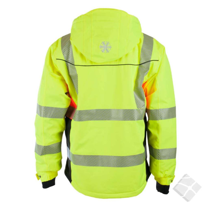 Vinterjakke gjøvik HIghVius KL.3, safety gul/sort