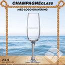 Draco champagne glass m/classic logo