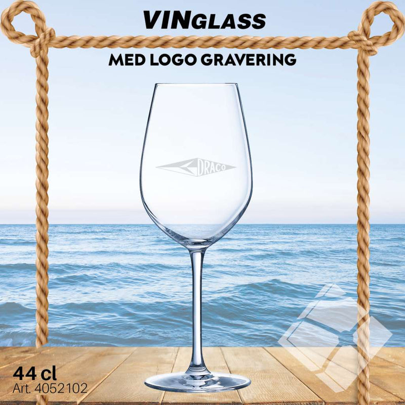 Draco vinglass med 1963 logo