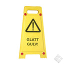 Advarselskilt "Glatt gulv", gul