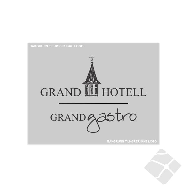 Grand Hotell / Grandgastro bryst logo, sort