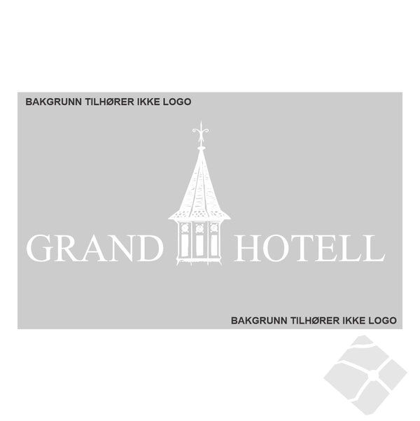 Grand Hotel rygg logo, hvit