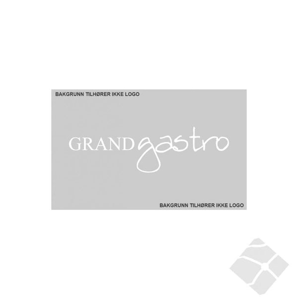 Grand Gastro, bryst logo, hvit