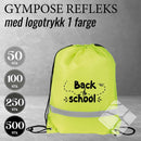 Gymbag m/refleks & logotrykk, safety gul