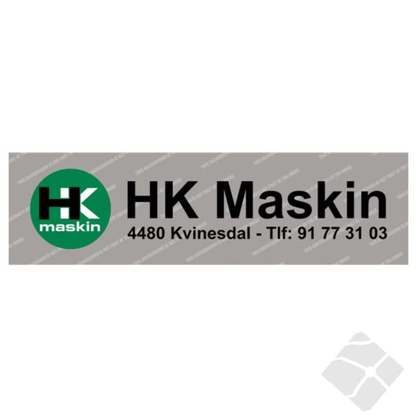 HK Maskin rygglogo, grønn/hvit/sort