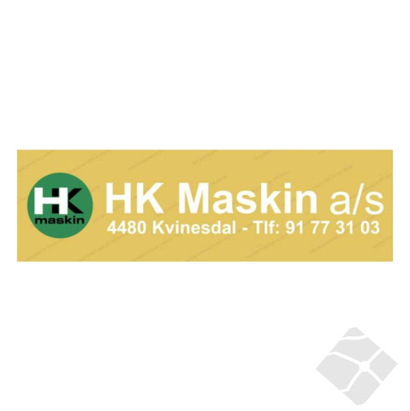 HK Maskin, rygglogo, grønn/sort/hvit