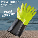 Fiskerihanske Vega Grip m/granulert grep, sort/gul