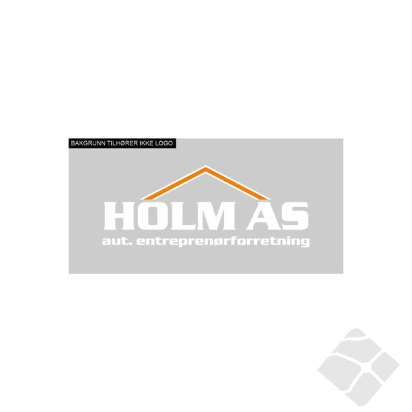 Holm As brystlogo, hvit/orange