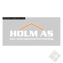 Holm AS rygglogo, hvit/orange