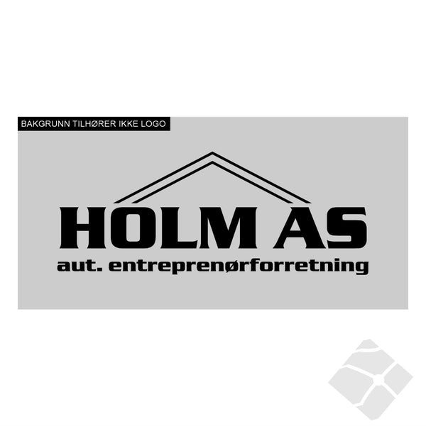 Holm AS, rygg logo, sort