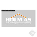 Holm AS rygglogo, hvit/orange