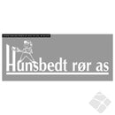 Hunsbedt rør stor bryst/rygg logo, hvit