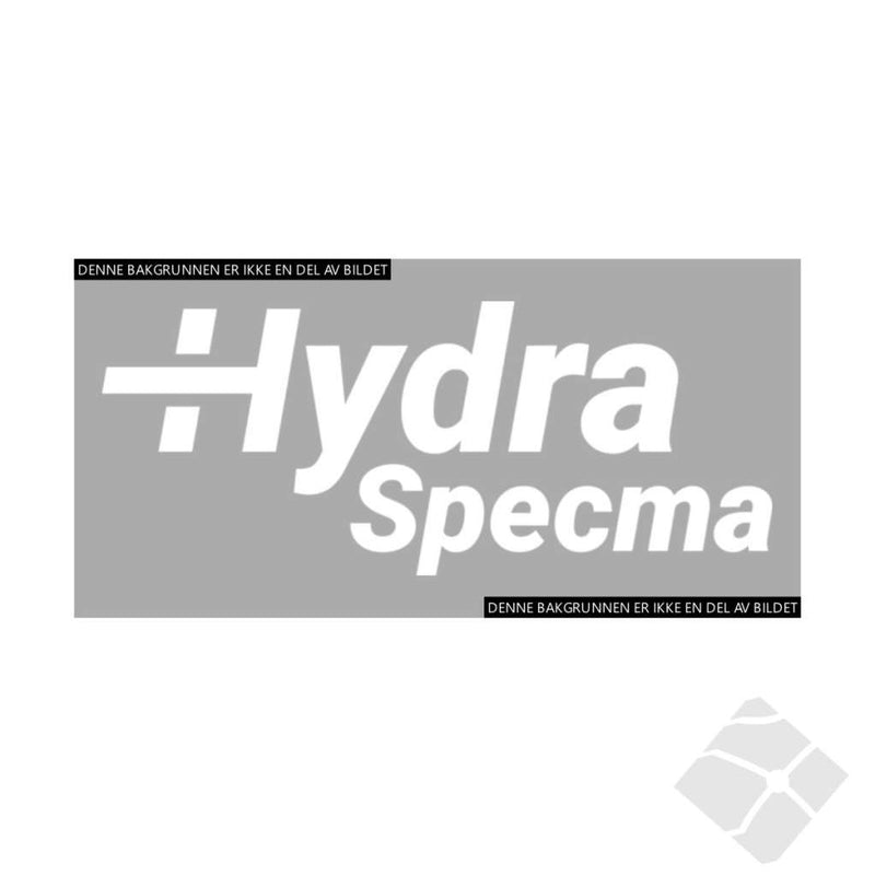 HydraSpecma bryst logo, hvit
