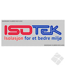 ISOTEK rygglogo, hvit/blå/rød