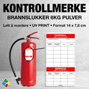 Kontrollmerker til brannslukkere