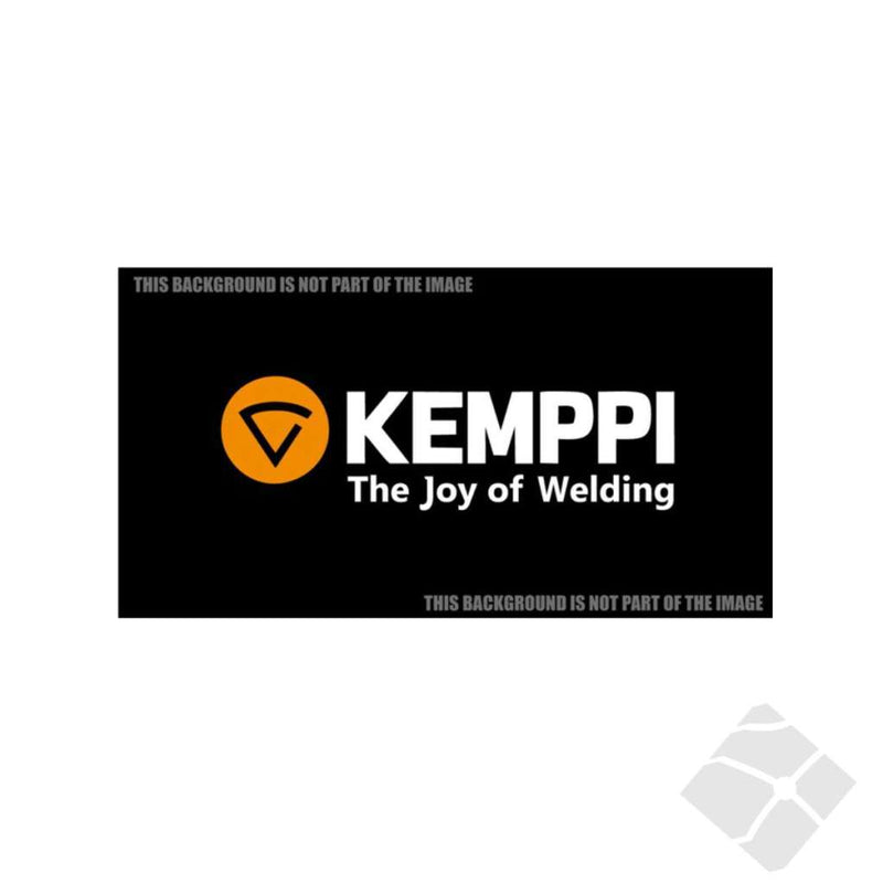 Kemppi bryst logo, orange/hvit