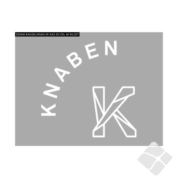 Visit Knaben logo, hvit