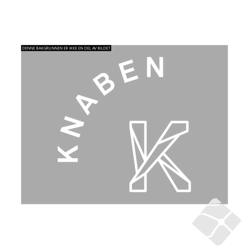 Visit Knaben logo, hvit