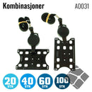 Pakkeløsning - Sikkerhetssnor, jojo med kortholder, sort