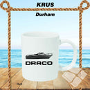 Draco klassisk båt & logo krus, hvit