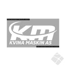 Kvina Maskin AS brystlogo, hvit