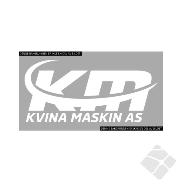 Kvina Maskin AS brystlogo, hvit