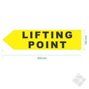 LIFTINGPOINT klebemerker m/extra heft, venstre