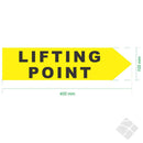 LIFTINGPOINT klebemerker m/extra heft, høyre