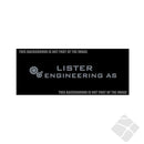 Lister Engineering bryst logo, refleks grå