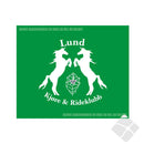 Lund Kjøre & Rideklubb bryst logo, hvit