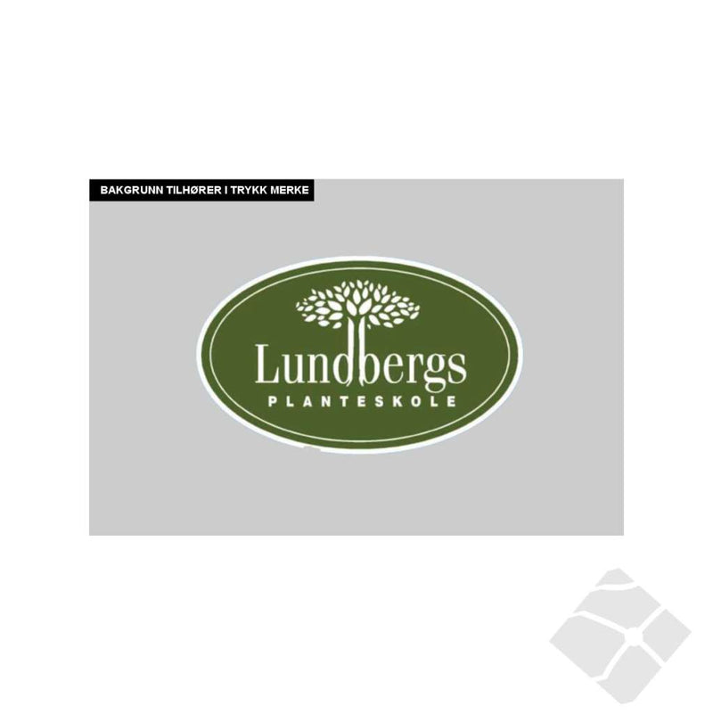 Lundbergs Planteskole, bryst logo