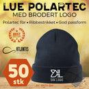 Lue/beanie med Polartec - 50 stk