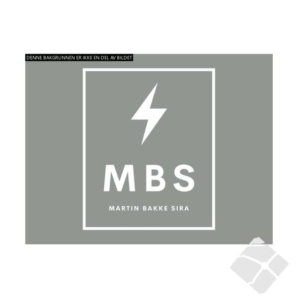 MBS Martin Bakke Sira  bryst logo, hvit